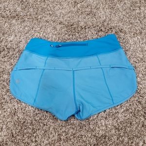 Blue lululemon shorts, size 2